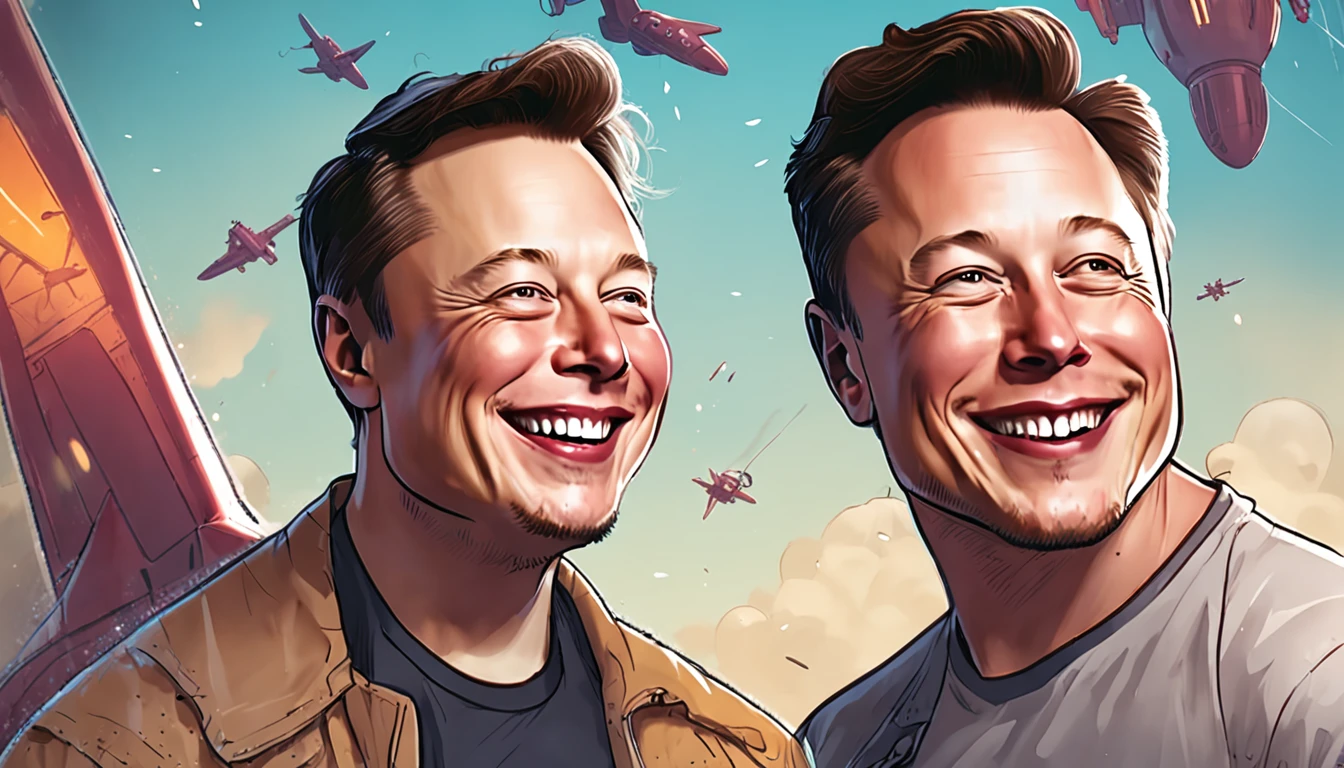 magem em destaque de Elon Musk com um sorriso inspirador