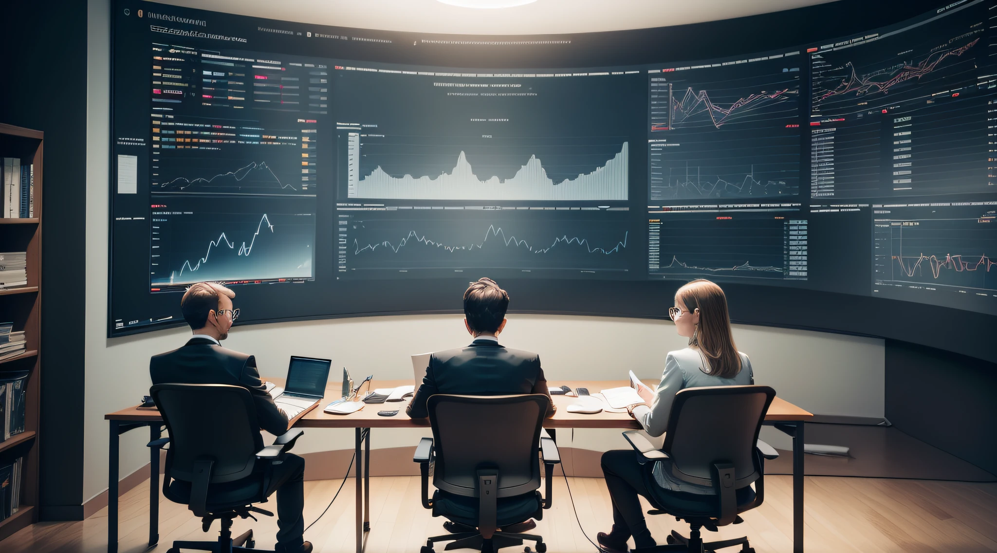 The image depicts a research and data analysis environment, where the comprehensive analysis carried out in Sweden is in focus.
In the center of the image, there is a group of researchers gathered in a modern, well-lit workspace. They are surrounded by computers, projection screens and control panels, reflecting the technological nature of data analysis. Some researchers are working on laptops, while others are discussing results on a whiteboard covered in graphs and charts.
A projection screen displays a detailed graph with lines and dots representing data collected during the period 1971 to 1999. The graph illustrates trends, variances and correlations, bringing to life the analysis performed on the 59,000 men.
Around the room, there is an atmosphere of intellectual engagement, with books, magazines and research papers stacked on shelves and tables. Some researchers are consulting these sources as they interpret the data.
In the corner of the image, a small commemorative plaque displays the name of the research and its dates, reinforcing the relevance and scope of the study.
The lighting is bright and focused, bringing out the details in the researchers' concentrated faces, computer screens, and projections. Light also creates subtle reflections on surfaces and objects, adding a touch of realism.
The color palette is composed of neutral tones and shades of blue, reflecting the seriousness of the research and the scientific nature of the environment.
In summary, the image captures the environment of research and analysis of data related to the analysis carried out in Sweden with 59 thousand men. It highlights the focus on data interpretation, collaboration between researchers, and the importance of technology in statistical analysis in a modern research landscape.