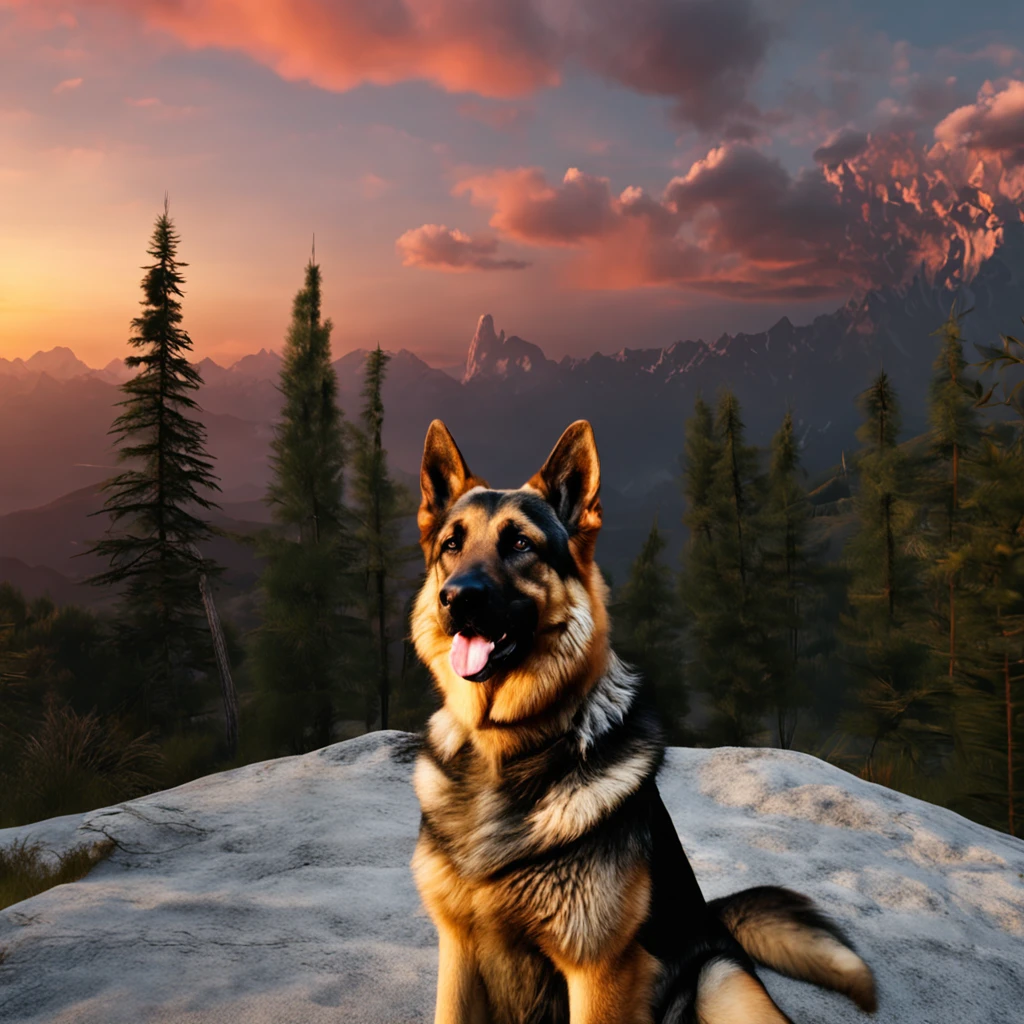 (((Create a masterpiece of a German shepherd))) com fundo preto, profesional lighting, 8k