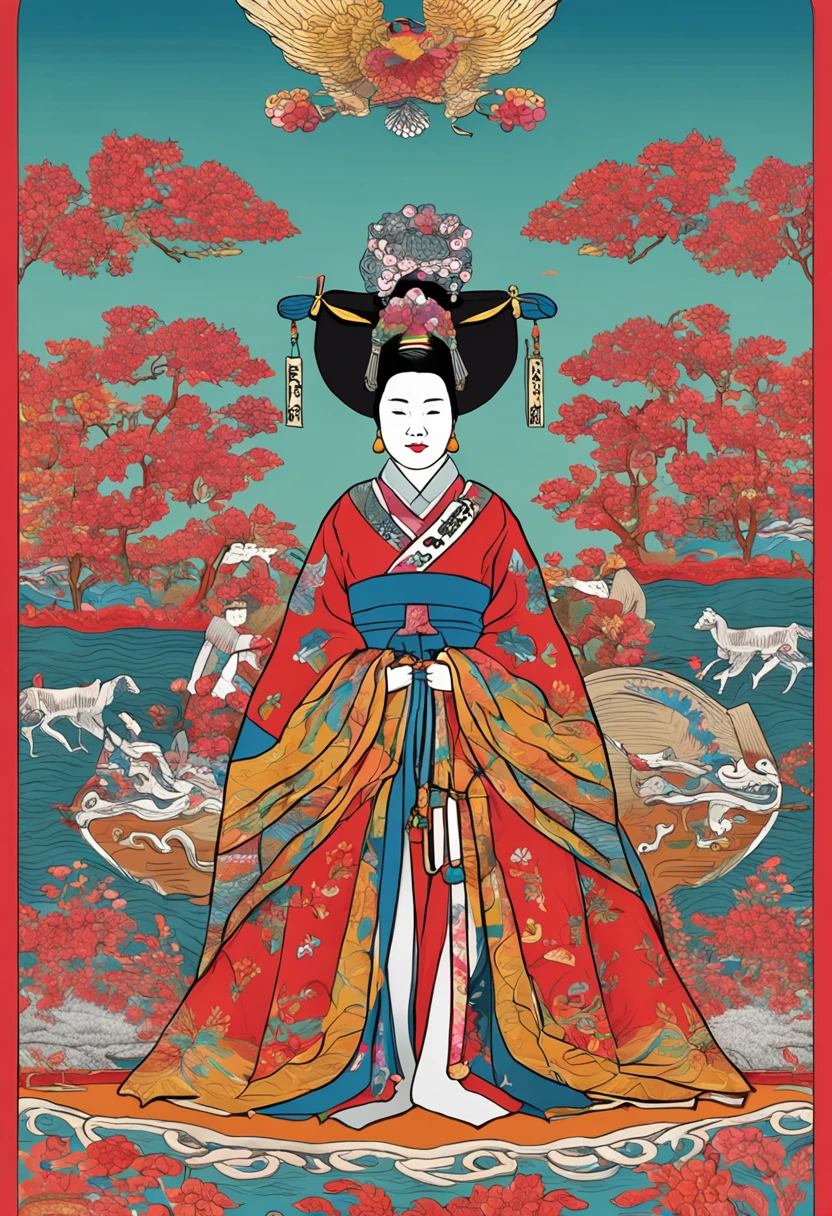 Queen of the Joseon Dynasty wearing chimachogori