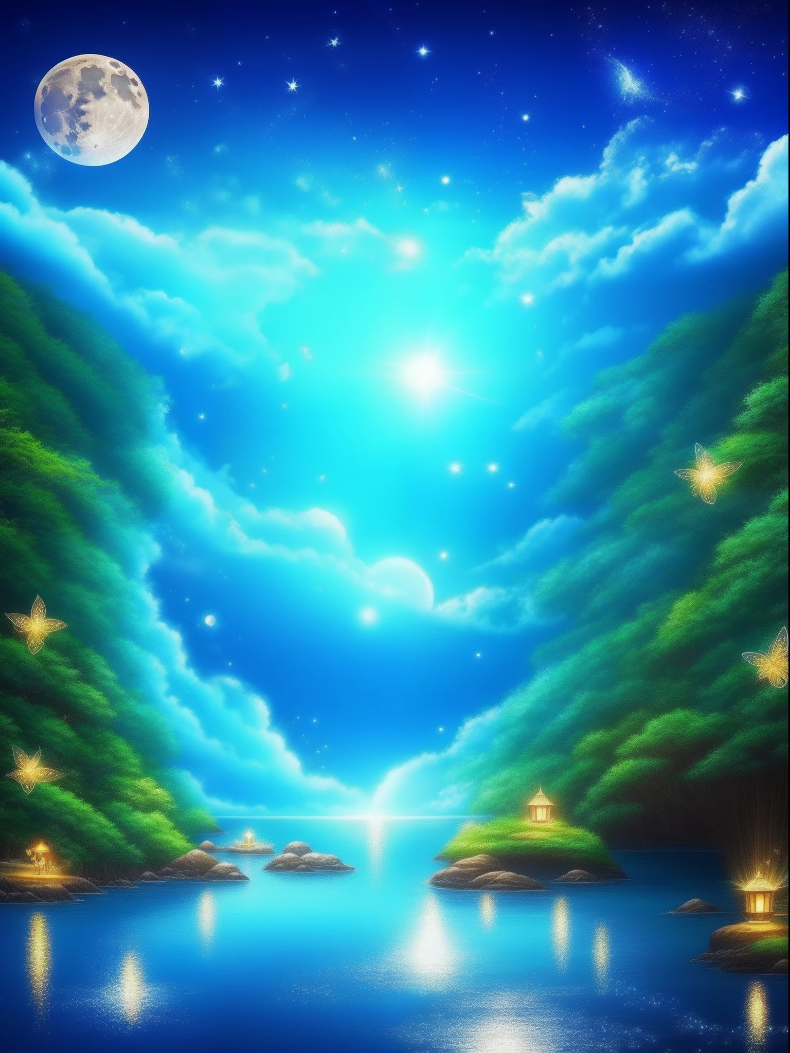 Shining Fairy、Shining fireflies、moon shining、Shining sea