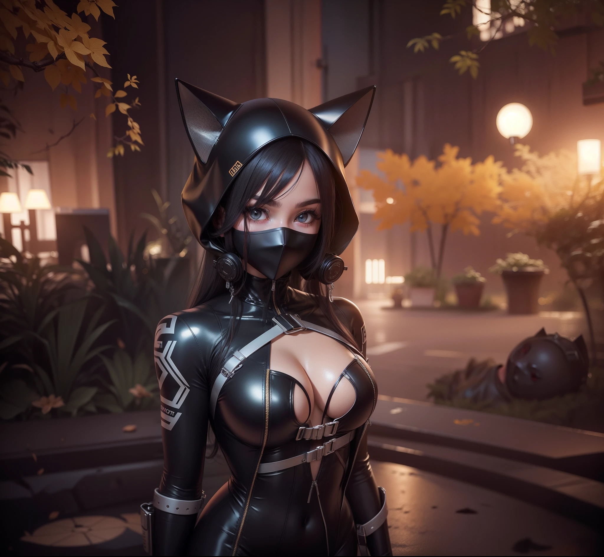 garota, fofo, catsuit, sexy, best quality, WMASK, 8k