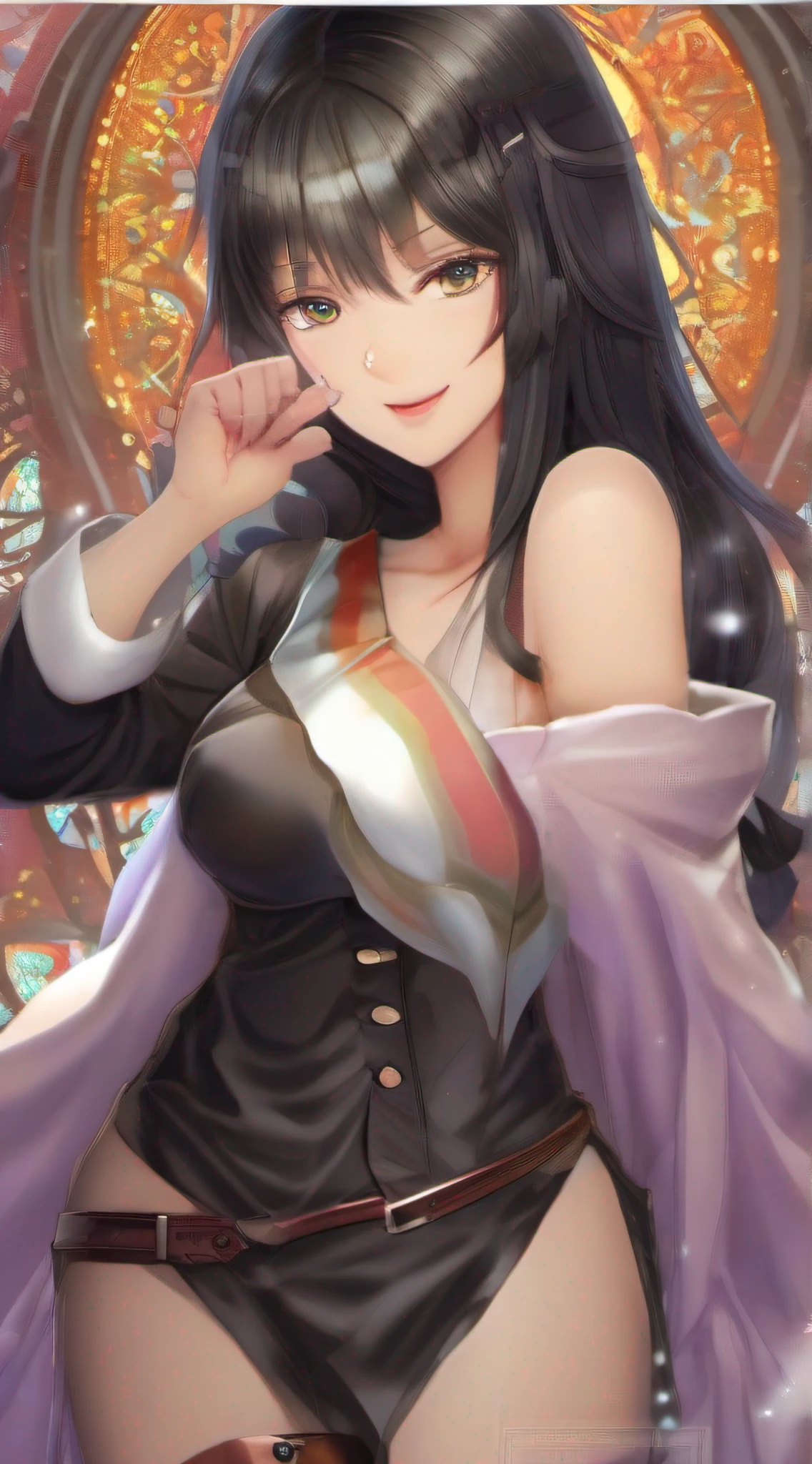 girl, mature female, bishoujo, partially unbuttoned, masterpiece