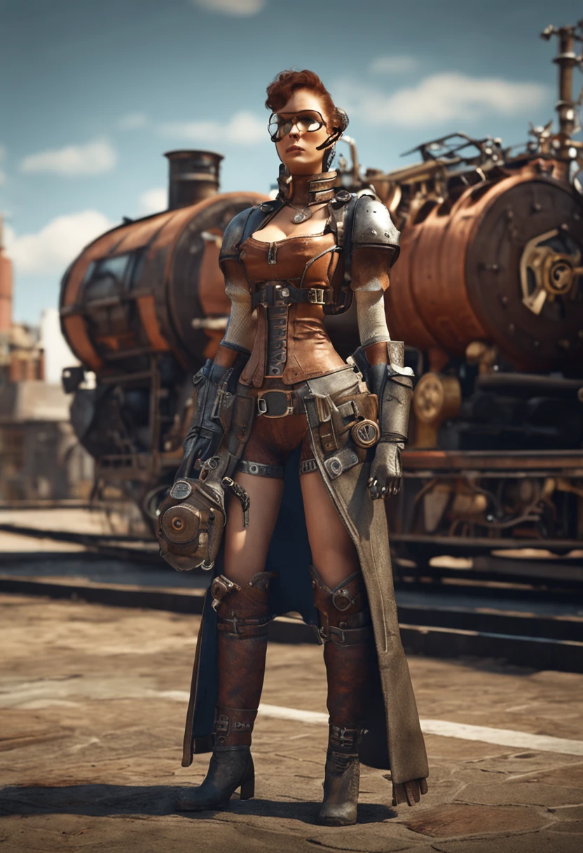 ((Best quality)), ((masterpiece)), (detailed:1.4), 3D, an image of a beautiful steampunk female,HDR (High Dynamic Range),Ray Tracing,NVIDIA RTX,Super-Resolution,Unreal 5,Subsurface scattering,PBR Texturing,Post-processing,Anisotropic Filtering,Depth-of-field,Maximum clarity and sharpness,Multi-layered textures,Albedo and Specular maps,Surface shading,Accurate simulation of light-material interaction,Perfect proportions,Octane Render,Two-tone lighting,Wide aperture,Low ISO,White balance,Rule of thirds,8K RAW,no helmet