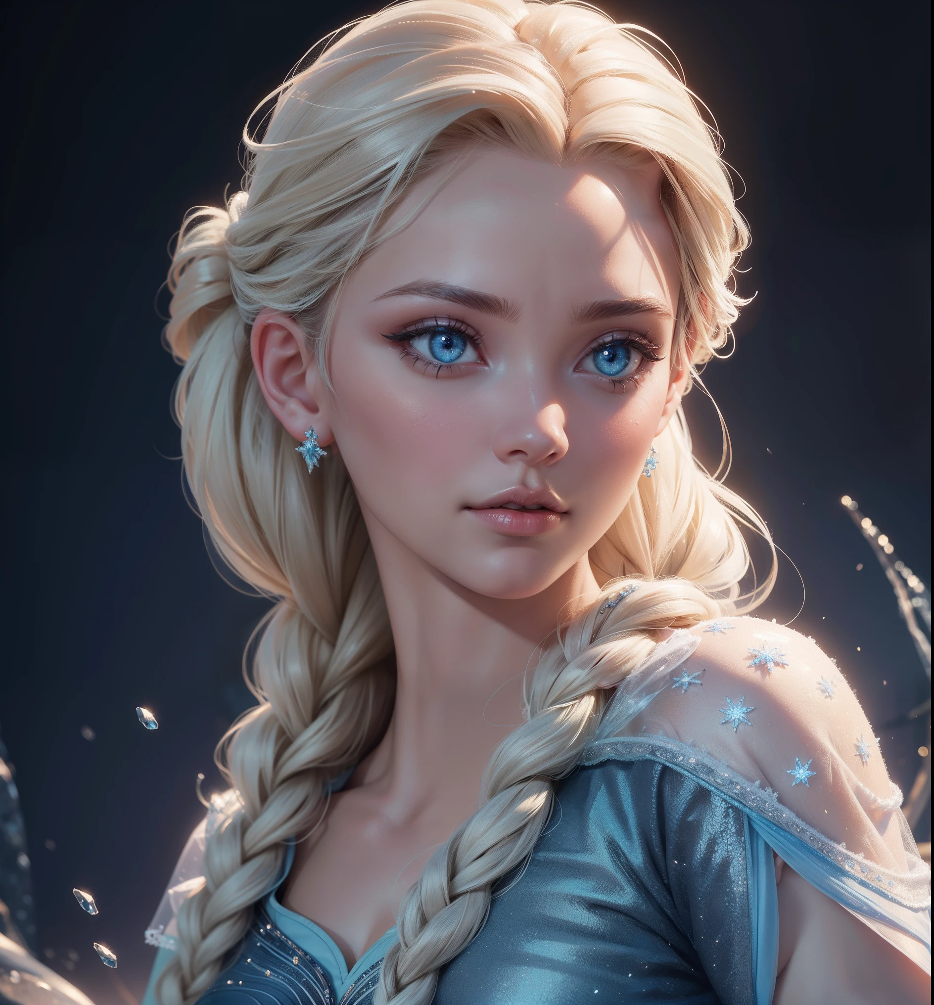 masterpiece, elsa \(frozen\), (1girl:1.1),(extremely detailed:1.2), super hd, 8k, (intrincate details:0.8), hyper realistic, professional photo, exceptional,
