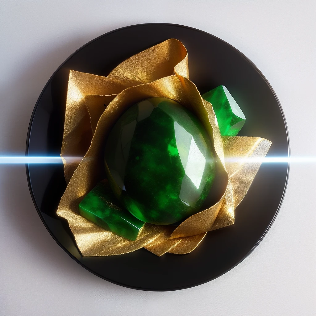 Gold-wrapped jade