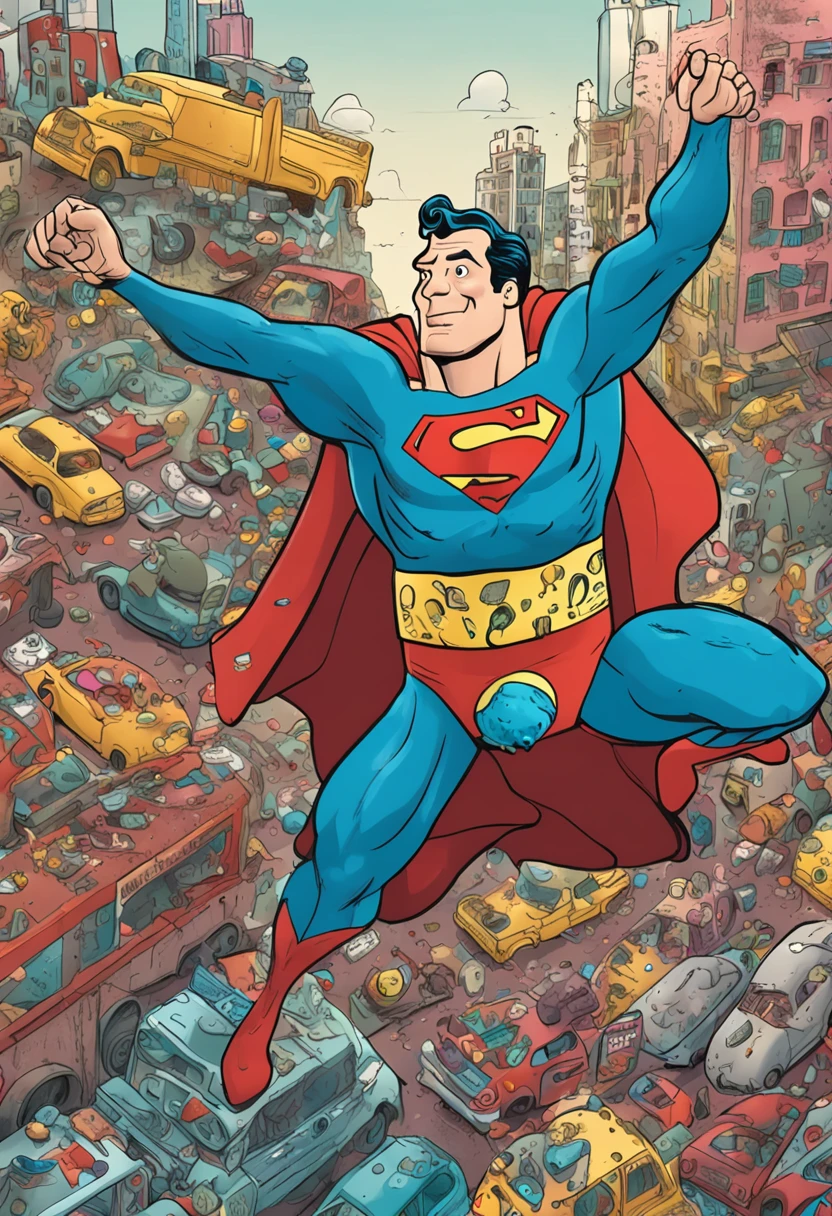 superman batendo no bob esponja