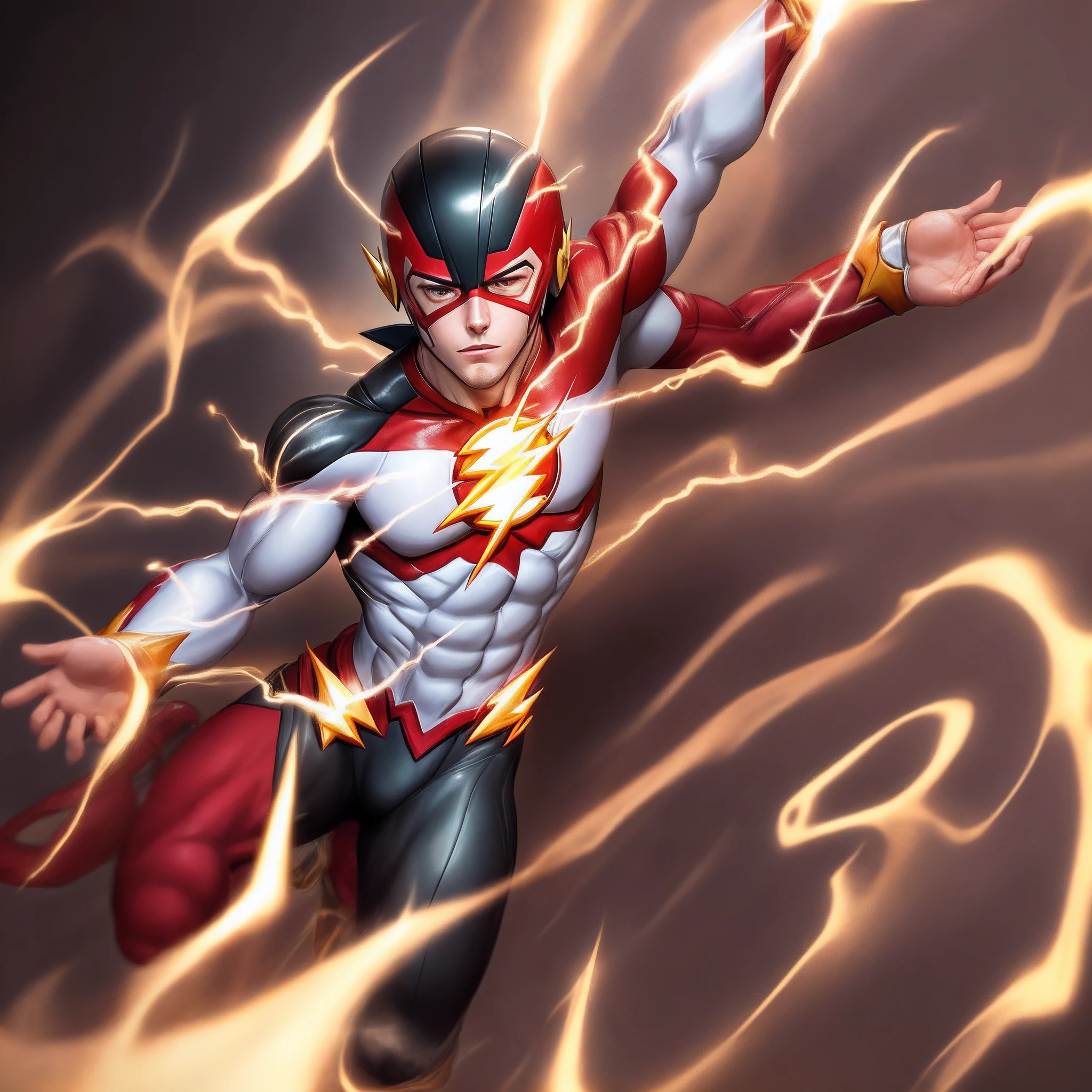Flash com a perna engessada