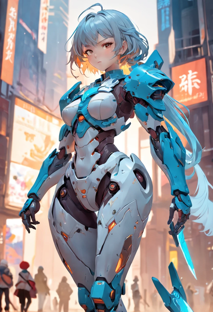 Close-up of a woman in armor, full body concept, full body concept art, detailed full body concept art, ( ( concept art of character ) ), female mecha, senior concept artist, beautiful full-body concept art, interesting character design, full body action concept art, skin concept, inspired by the senior character artist, Feng Zhu concept art,stand posture