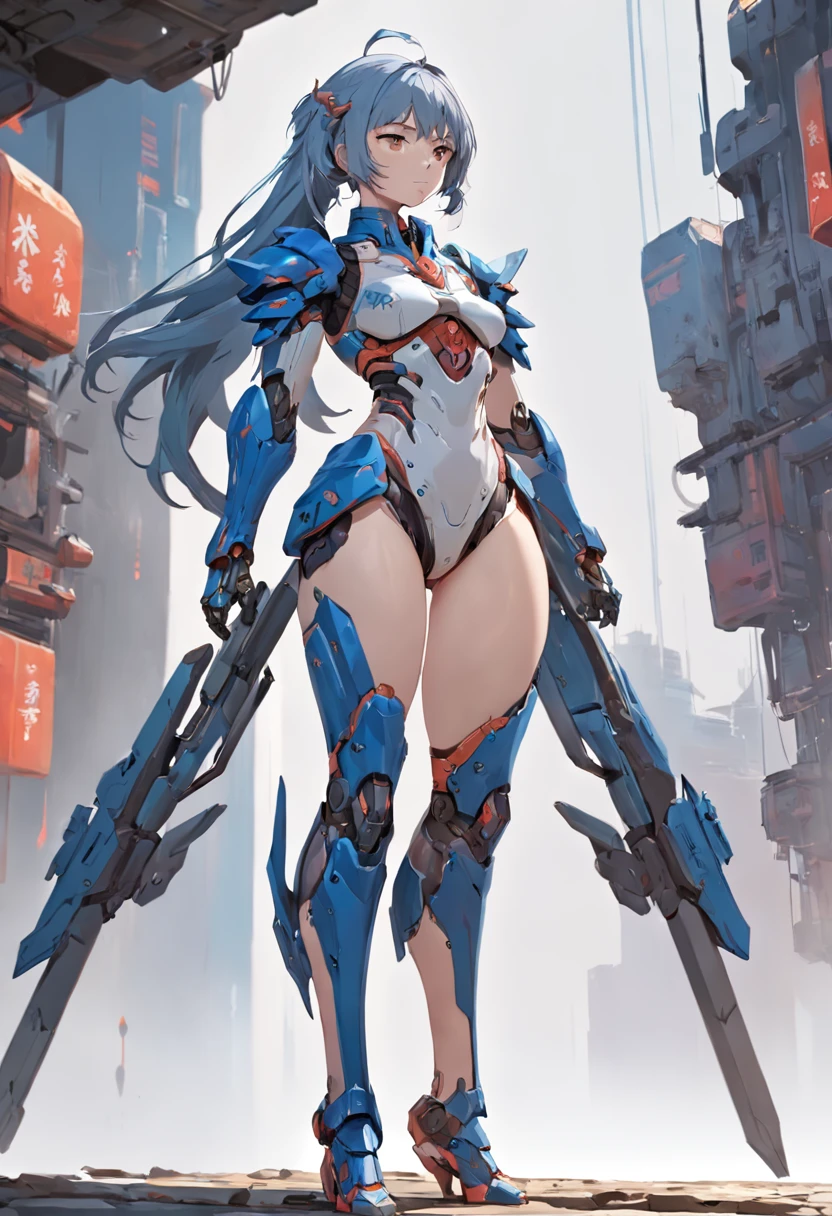 Close-up of a woman in armor, full body concept, full body concept art, detailed full body concept art, ( ( concept art of character ) ), female mecha, senior concept artist, beautiful full-body concept art, interesting character design, full body action concept art, skin concept, inspired by the senior character artist, Feng Zhu concept art,stand posture