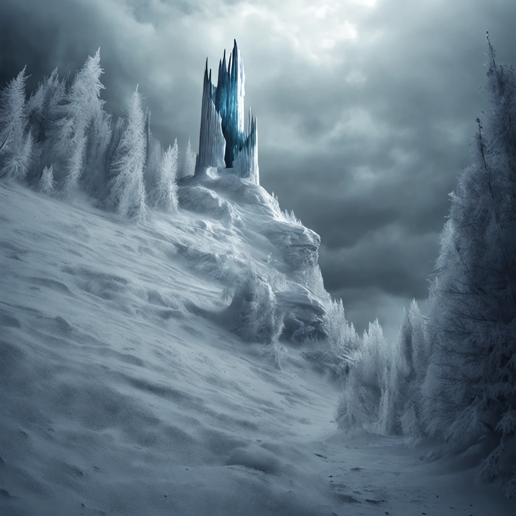 (distant view)Best quality, Masterpiece, hundreds of frost white ravens flies to a pillar, snow land, high resolution, (photograph realistic:1.4), surrealism, Dream-like,fusionart, Shadowdancer, shadow magic, darkness control, stealth, shadowstep, umbral spells, hidden blade,