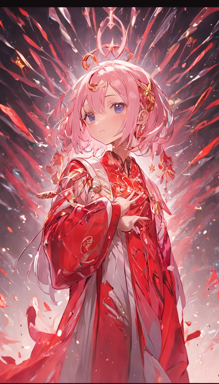 32K(tmasterpiece,k hd,hyper HD,32K)short detailed hair,Gold jewelry area in the back room,Flame Girl ,Yao Lang protector (realisticlying:1.4),Python pattern robe, red-pink tiara,Snowflakes fluttering,The background is pure,Hold your head high,Be proud,The nostrils look at people, A high resolution, the detail, RAW photogr, Sharp Re, Nikon D850 Film Stock Photo by Jefferies Lee 4 Kodak Portra 400 Camera F1.6 shots, Rich colors, ultra-realistic vivid textures, Dramatic lighting, Unreal Engine Art Station Trend, cinestir 800,Hold your head high,Be proud,The nostrils look at people