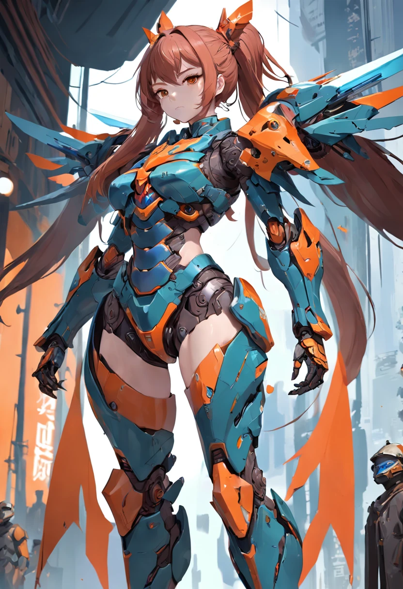 Close-up of a woman in armor, full body concept, full body concept art, detailed full body concept art, ( ( concept art of character ) ), female mecha, senior concept artist, beautiful full-body concept art, interesting character design, full body action concept art,, inspired by the senior character artist, Feng Zhu concept art,stand posture
