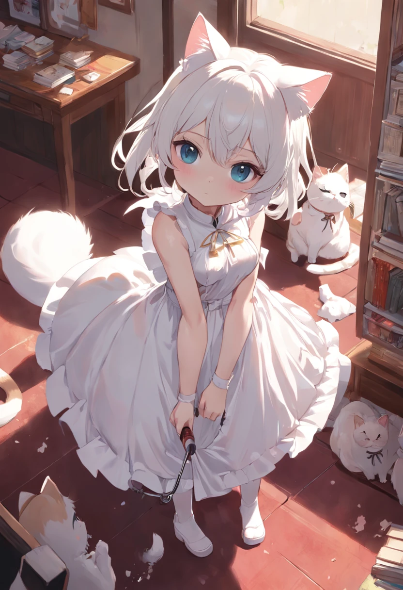 Inside the room、Hedoffon has one daughter、There is a black cat