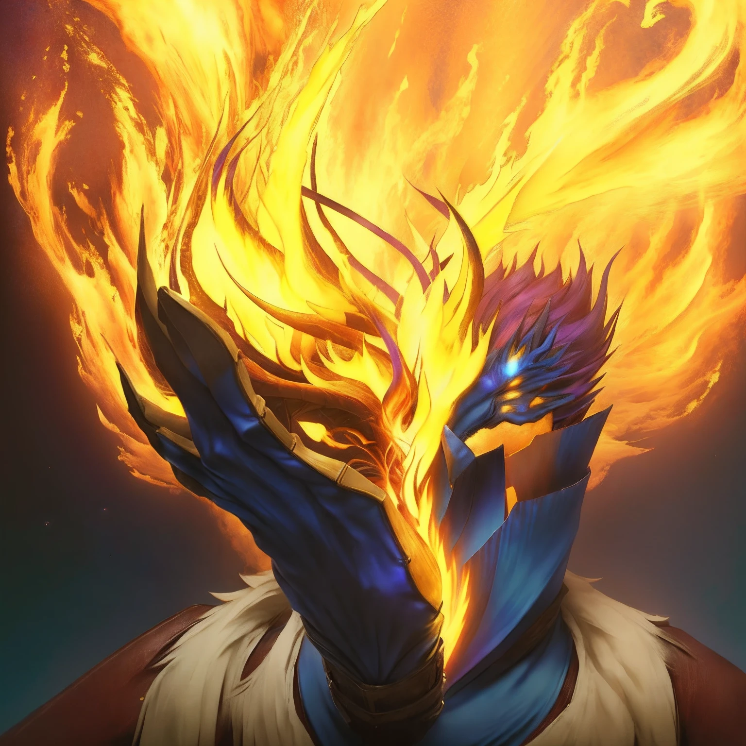 blue flame, Purple flame。