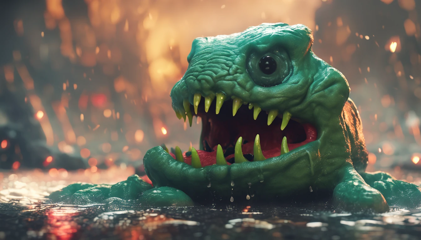 creature,Slime,monster,4k,game_cg,side,green