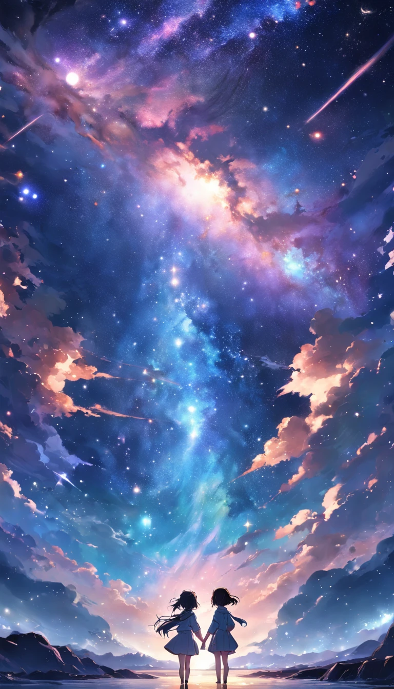 The entire galactic starry sky,Magnificent,Twinkling starlight,boundless,Fantastic sights。