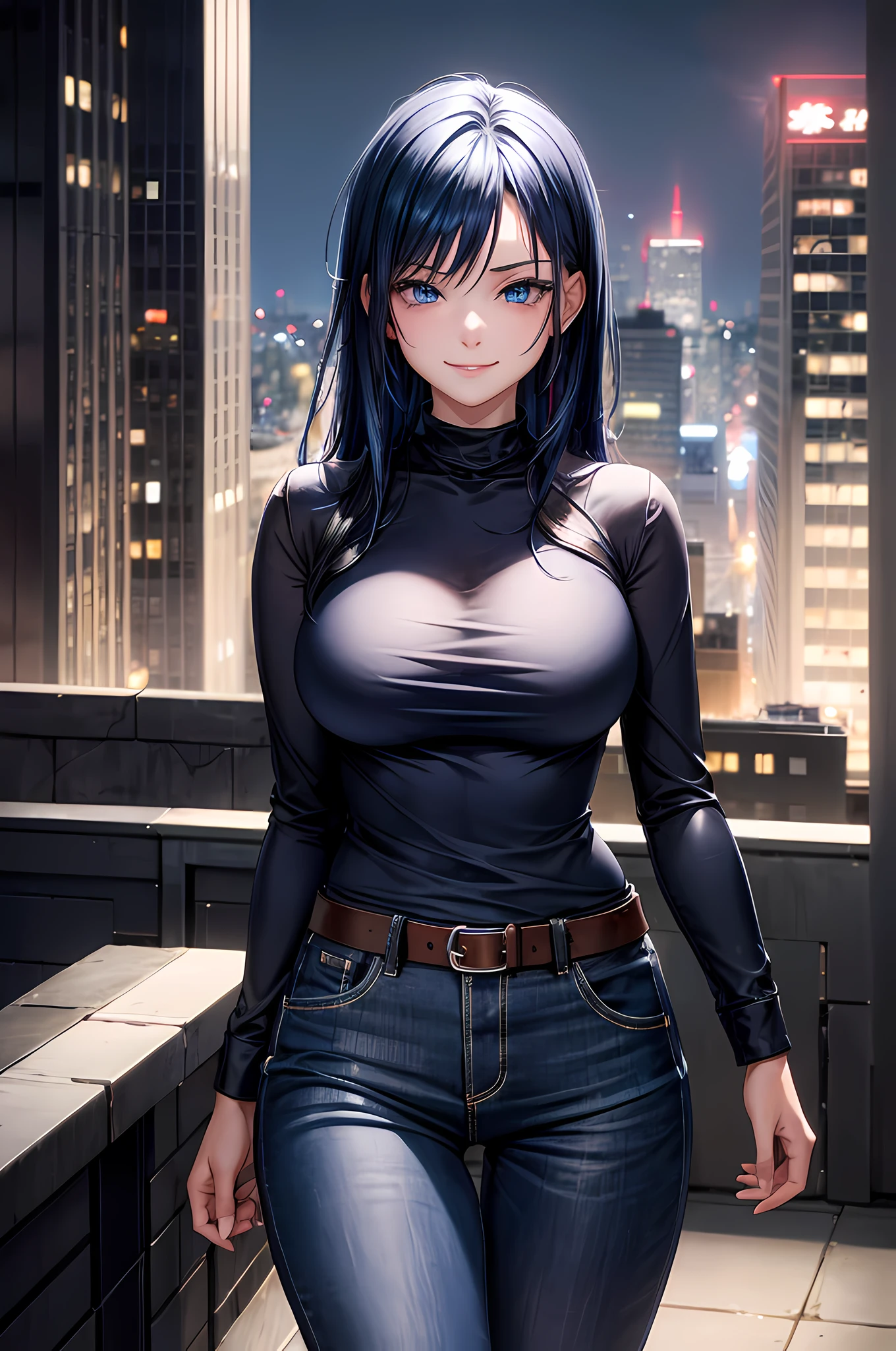 masterpiece, hinata\(boruto\), 1girl, solo, mature female, (((black dress))), tight skirt, ((modest outfit)), outdoors, looking at viewer, cloudy sky, perfect composition, detailed lips, big breast, beautiful face, body propotion, blush, (pink lips), ((long hair)), purple eyes, soft gaze, sad smile, super realistic, detailed, photoshoot, realistic face and body, realistic hair, realistic eyes, realistic nose, realistic lips, (((dark blue hair))), sleeveless dress