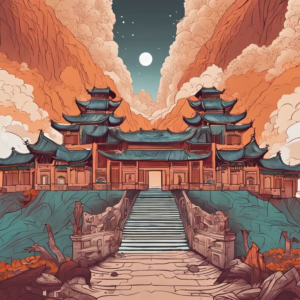 Classical Chinese arches were built,Ancient city in the mountains,Majestic architecture now,True fantasy,Gorgeous architecture to wear,Trails across mountain rapids create amazing journeys