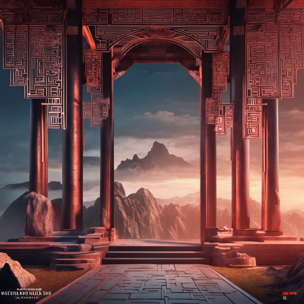 Classical Chinese arches were built,Ancient city in the mountains,Majestic architecture now,True fantasy,Gorgeous architecture to wear,Trails across mountain rapids create amazing journeys