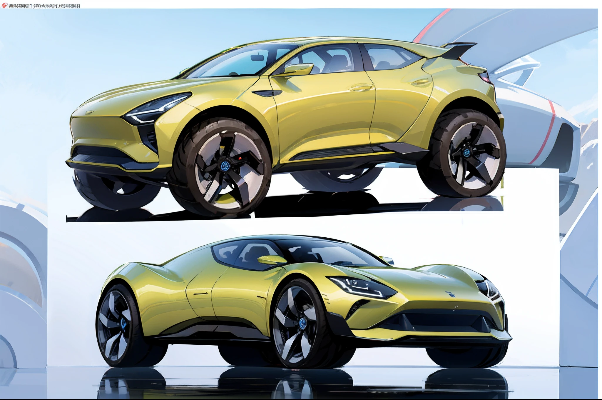 Buggy concept car，Stylish design for the future，Very unique，It's pretty cool，Very stylish design。