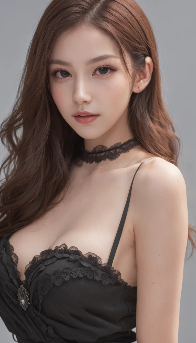 best qualtiy,tmasterpiece,超高分辨率,(realisticlying:1.4),RAW photogr,cold light,1girll,(Full body photo close-up,erect through), Nice face,(Slim,Raised sexy),ssmile,cabelos preto e longos,hair adornments,(slender leg,Cross ed leg), (White color blouse,a black pleated skirt),Beautiful age girl,Beautiful goddess,Detailed scenes, Picturesque, Beautiful teengirl,Beautiful legs,Detailed scenes, Beautiful digital illustration, ((From below)),the detail,Hyper-detailed, Cinematic quality, (Beauty and aesthetics,big breasts beautiful)