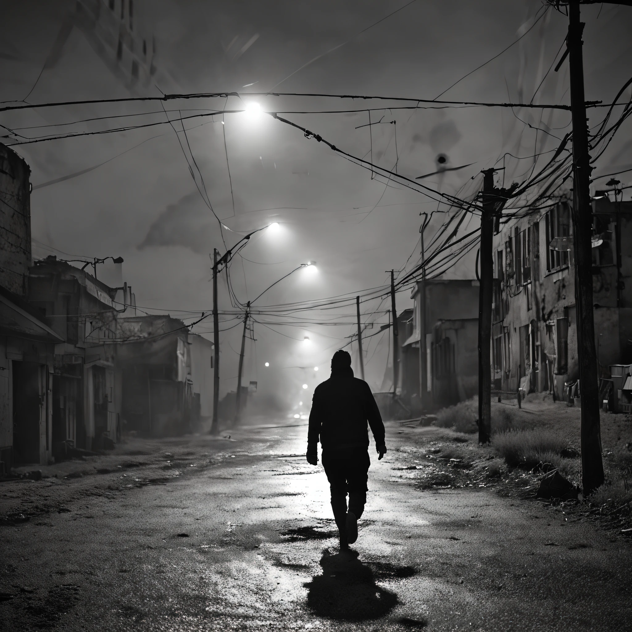 1 homem 1mulher caminhando, Uma sombra em Forma de andador, noite estrelada, Thick fog on the ground, Luz azul no horizonte, Motor Unreal 5, cinemactic, Low-angle photography, motion blur, profundidade de campo, dust, Cobblestones and dirt. Arte Splash, pingando tinta. Perfect color classification. influenciado por karel Appel e jeremy mann, Full of dramatic and threatening scenes, hiper-detalhado, Beautiful, detalhes insanos, detalhes intrincados, fotografia editorial, Fotografado com uma lente de 50mm, profundidade de campo, Tilt Blur, velocidade do obturador 1/1000, F/22. Mapas de luz, super brilhante