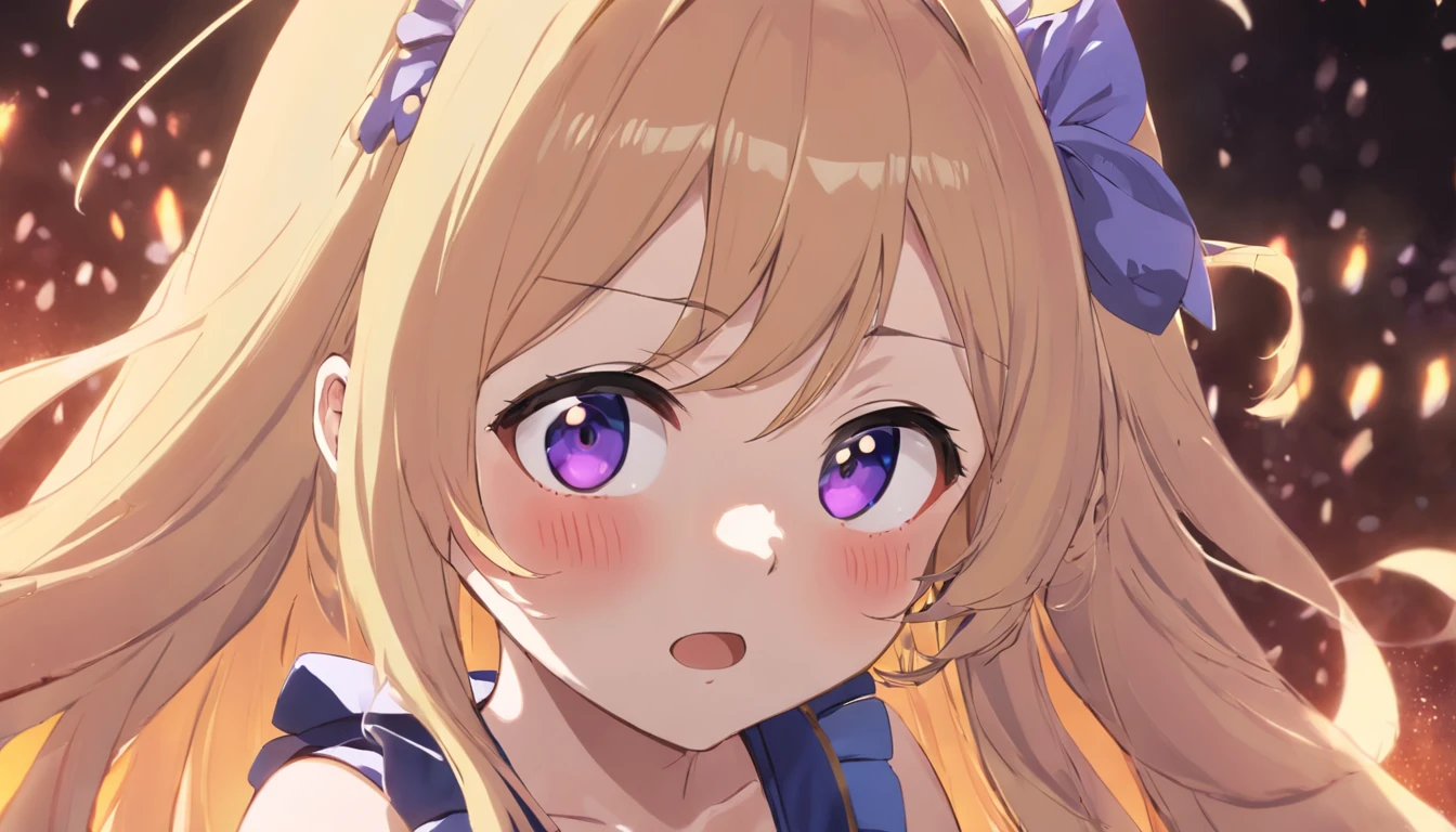 a close up of a person with a flower in their hair, anime moe artstyle, ayaka genshin impact, anime visual of a cute girl, hanayamata, chiho, shikamimi, anime best girl, sayori, extremely cute anime girl face, she has a cute expressive face, kawacy, cute anime face, young anime girl