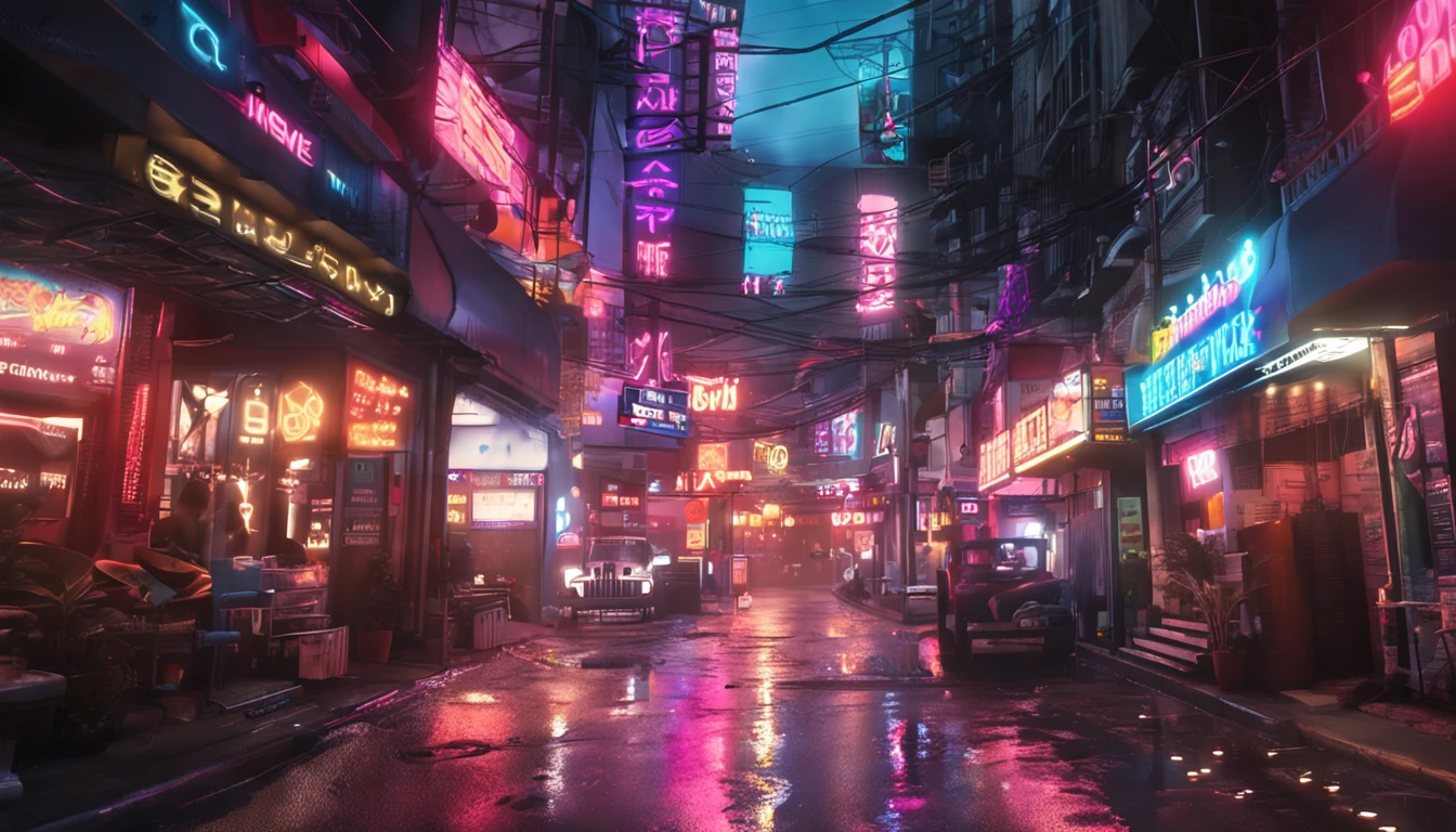 City Girl、Quiet night、relax、girl with、headphones、neons