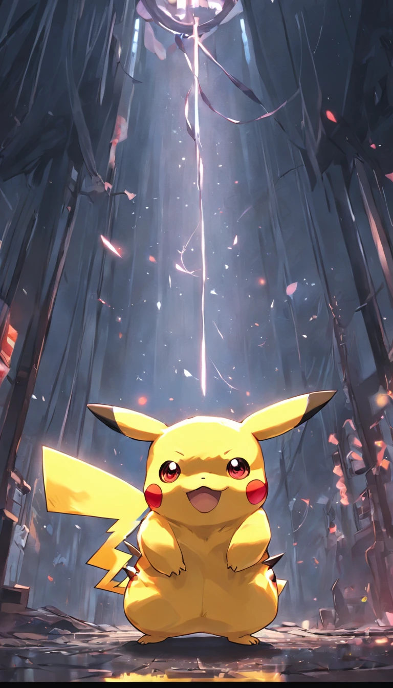 Young Pikachu hangs a pacifier