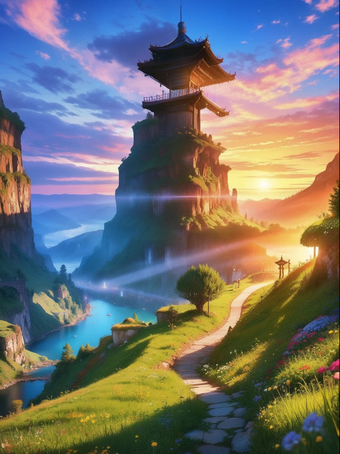 16-bit pixel art,game scenes,Game characters,dragon quest,pixel game