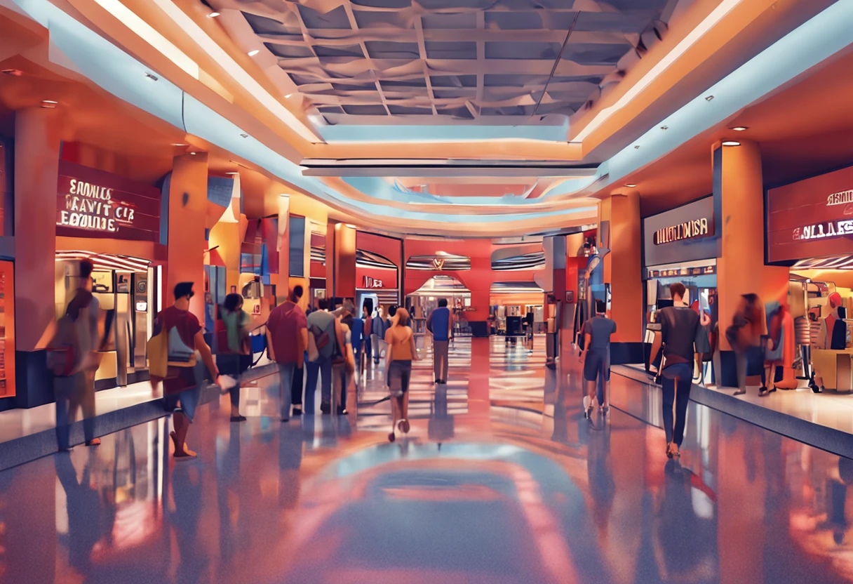 Mall return and exchange,Hold the package with both hands,The body color is blue,A person's chest,