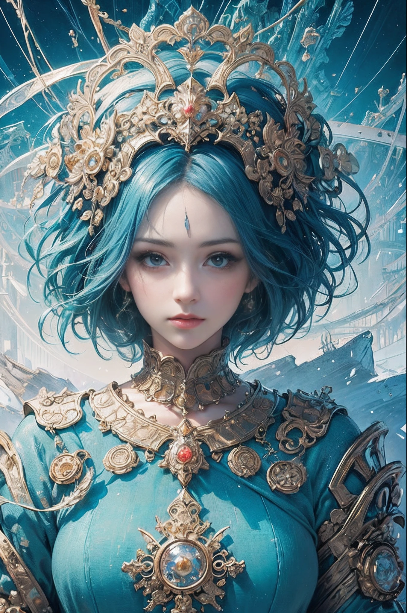 (masutepiece, of the highest quality, Best Quality, Official art, Beautiful and aesthetic:1.2), (1girl in), Extremely detailed,(Fractal Art:1.3),Colorful,Highest detail.