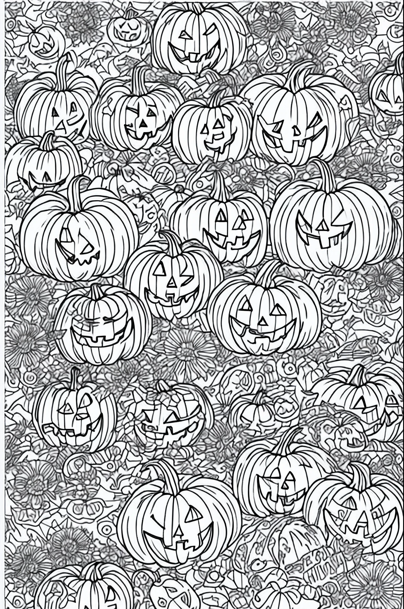 Coloring pages halloween background