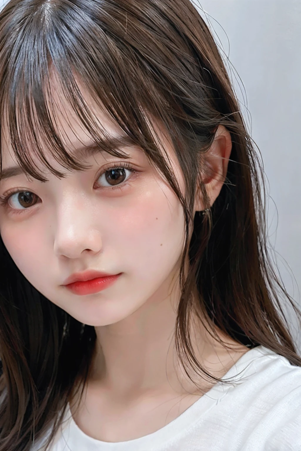 1girl,close-up,night, t-shirt,, 8k, RAW photo, best quality, masterpiece,realistic, photo-realistic,