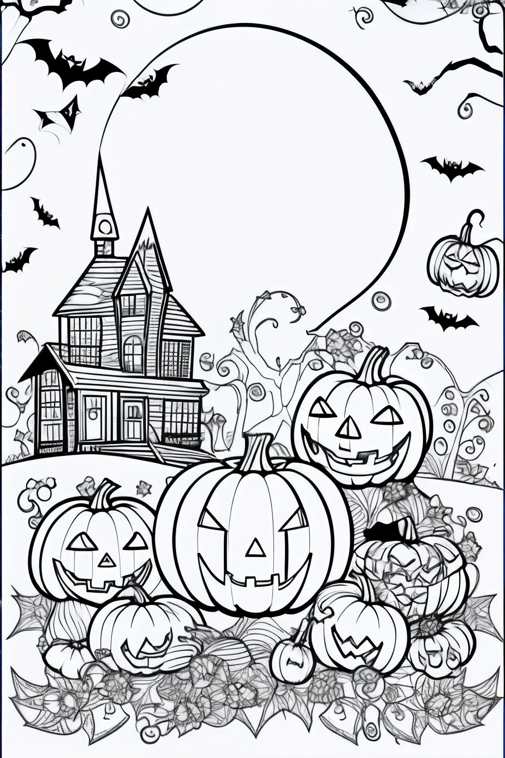 Coloring pages halloween background