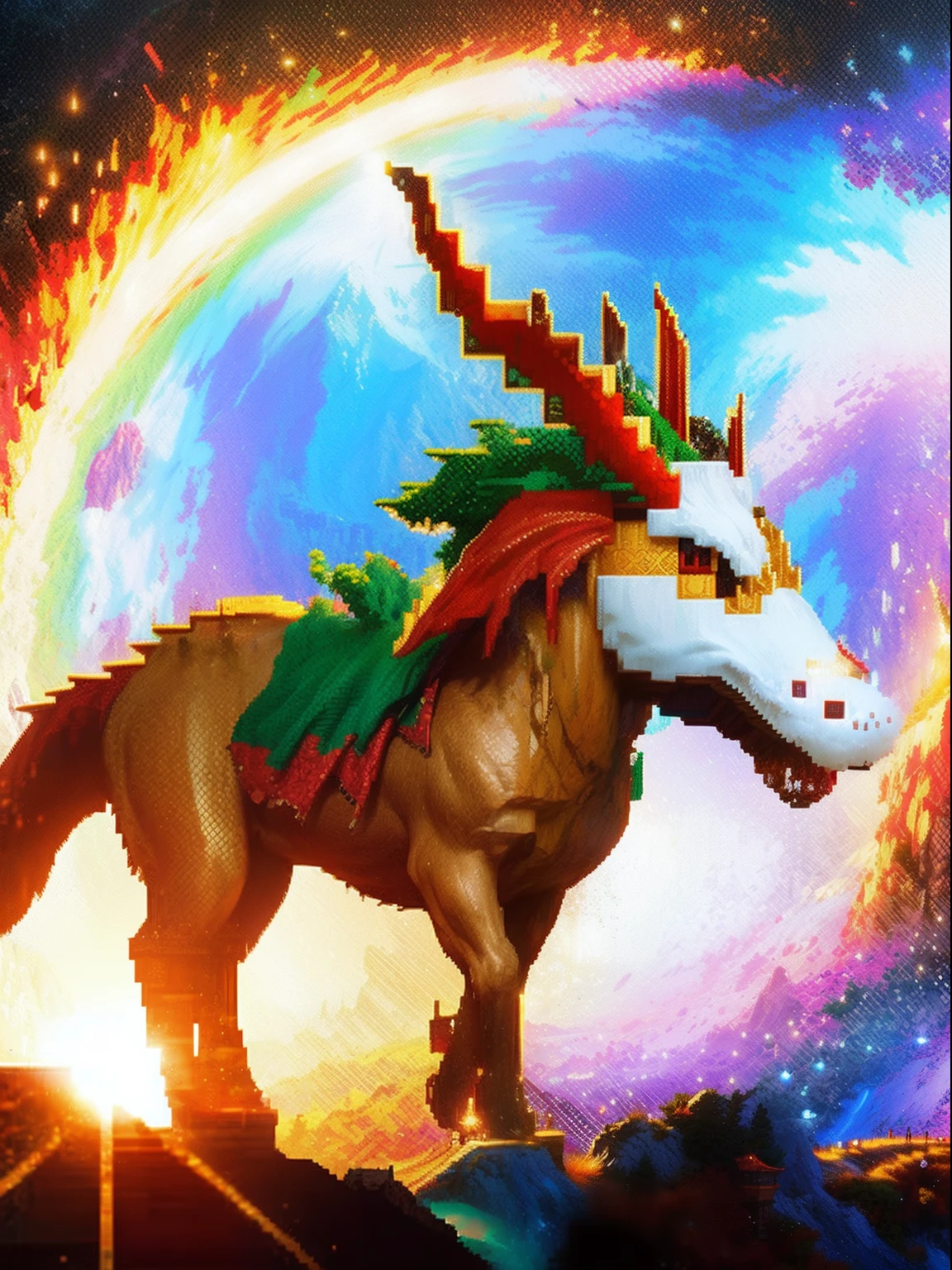 16-bit pixel art,Game characters,cavalier,Dragons,pixel game