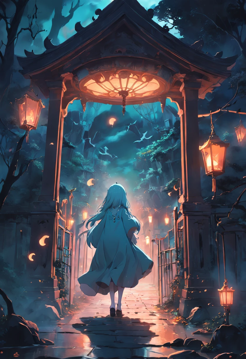 The mysterious atmosphere of ghosts，Scary and charming。