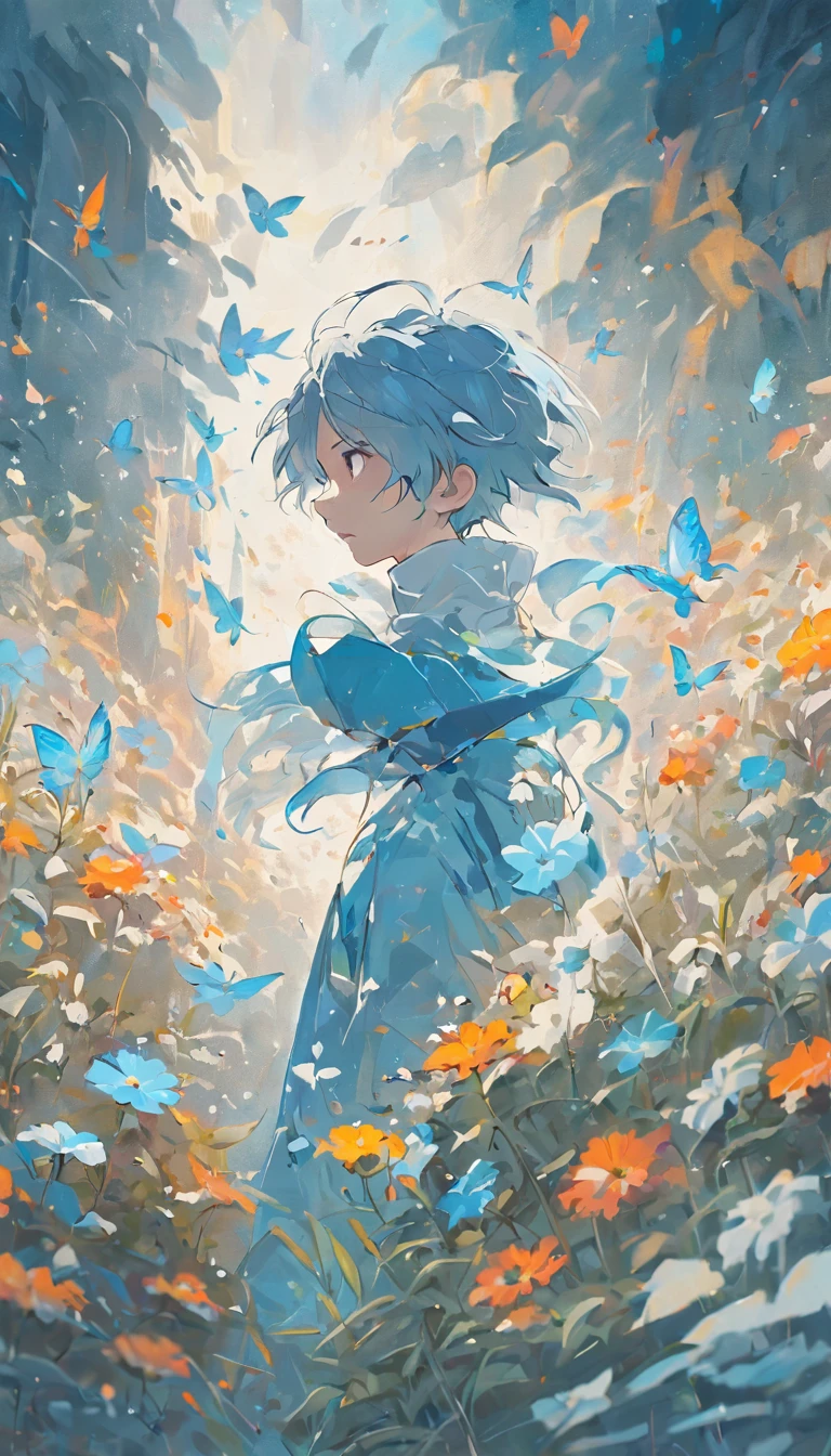 Boy standing sideways