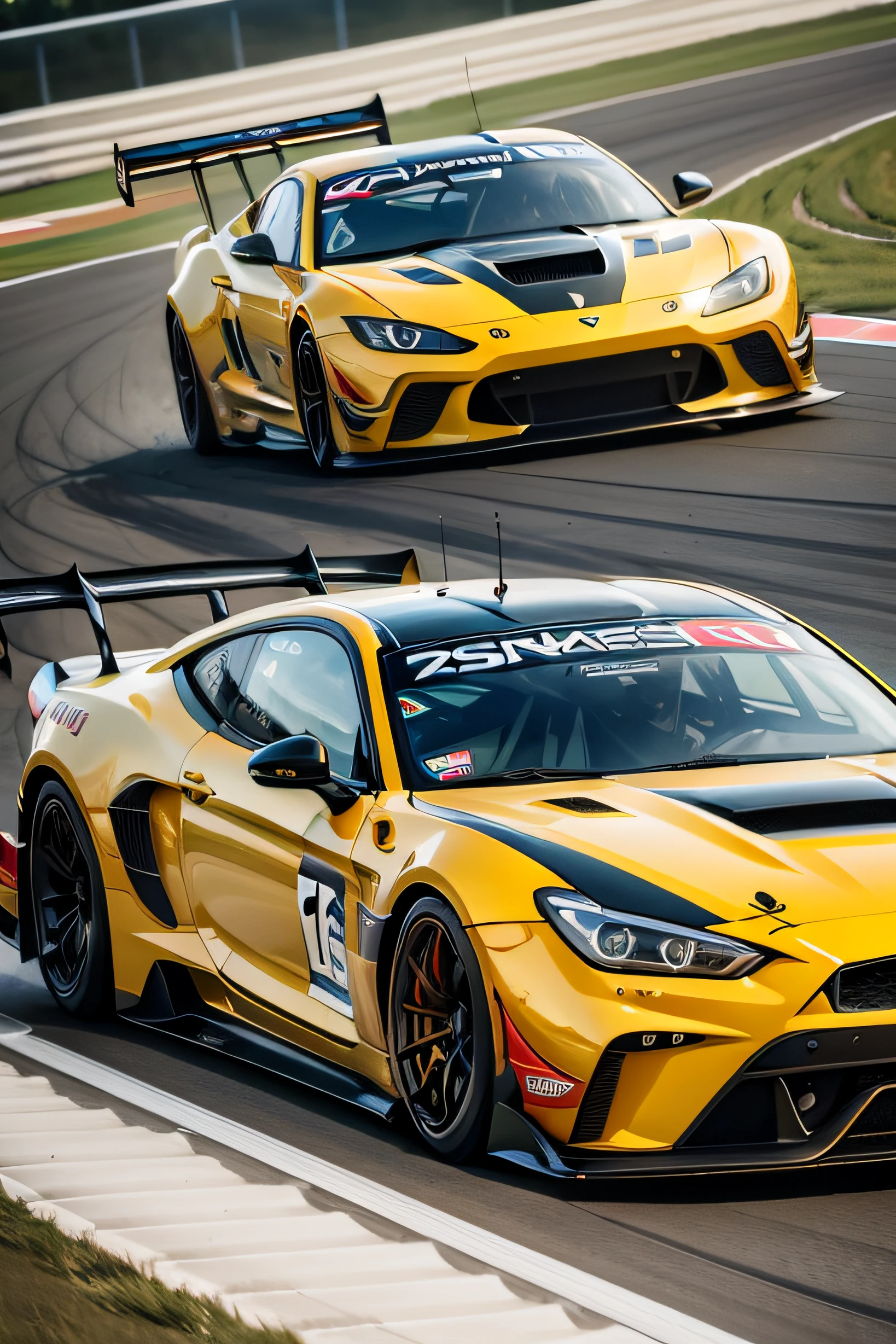 In the racing track GT touring car sense of speed