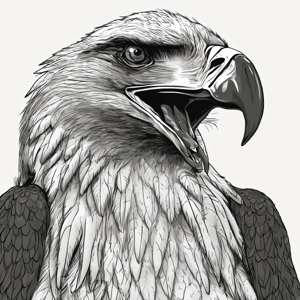 The eagle's beak is holding a big fish