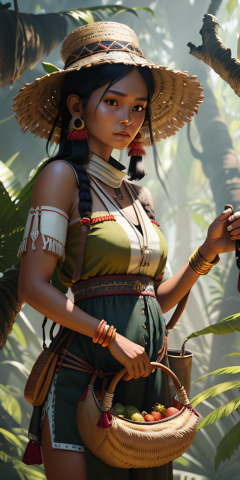 (best quality,4k,8k,highres,masterpiece:1.2),ultra-detailed,(realistic,photorealistic,photo-realistic:1.37),full body portrait of beautiful alien (light green skin, small cute antenna) native tribal woman in muddy primitive farm:1.2,(herding affectionate 3 foot tall 3 feet wide bioluminescent tentacle monsters)(primitive straw broad rim hat, colorful tribal belt, unclad, some tribal tattooing and intricate extensive body paint, breast curtains, confidence, big natural breast), (vivid colors, outdoors, green pastures). (head to toe, show all of her)(Safe for work)
