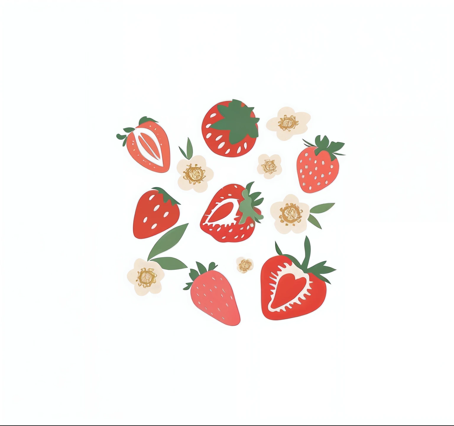 Square plate with pictures of strawberries and flower motifs, made with illustrator, fight with strawberries, strawberry embellishment, strawberry fields forever, made in adobe illustrator, morango, svg illustration, flat vector art background, Strawberry, Official artwork, offcial art, Simple illustration, full page illustration, Flat illustration, Simple and clean illustration, detailed digital illustration