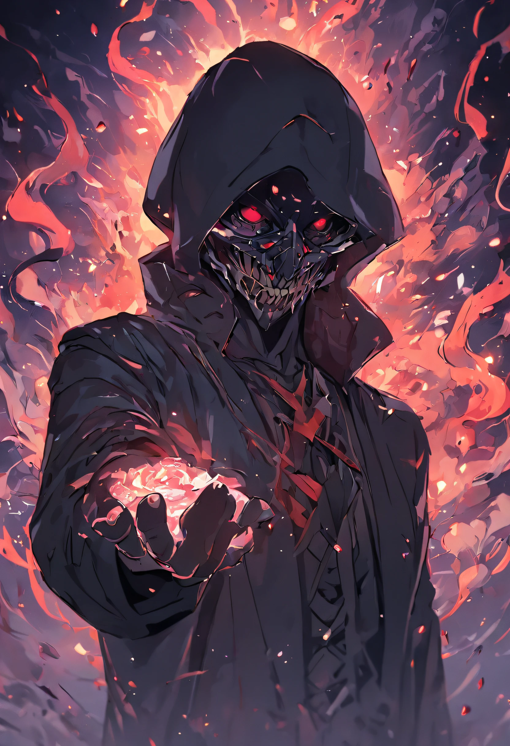 4K HD Illustration, man, plague mask in hand