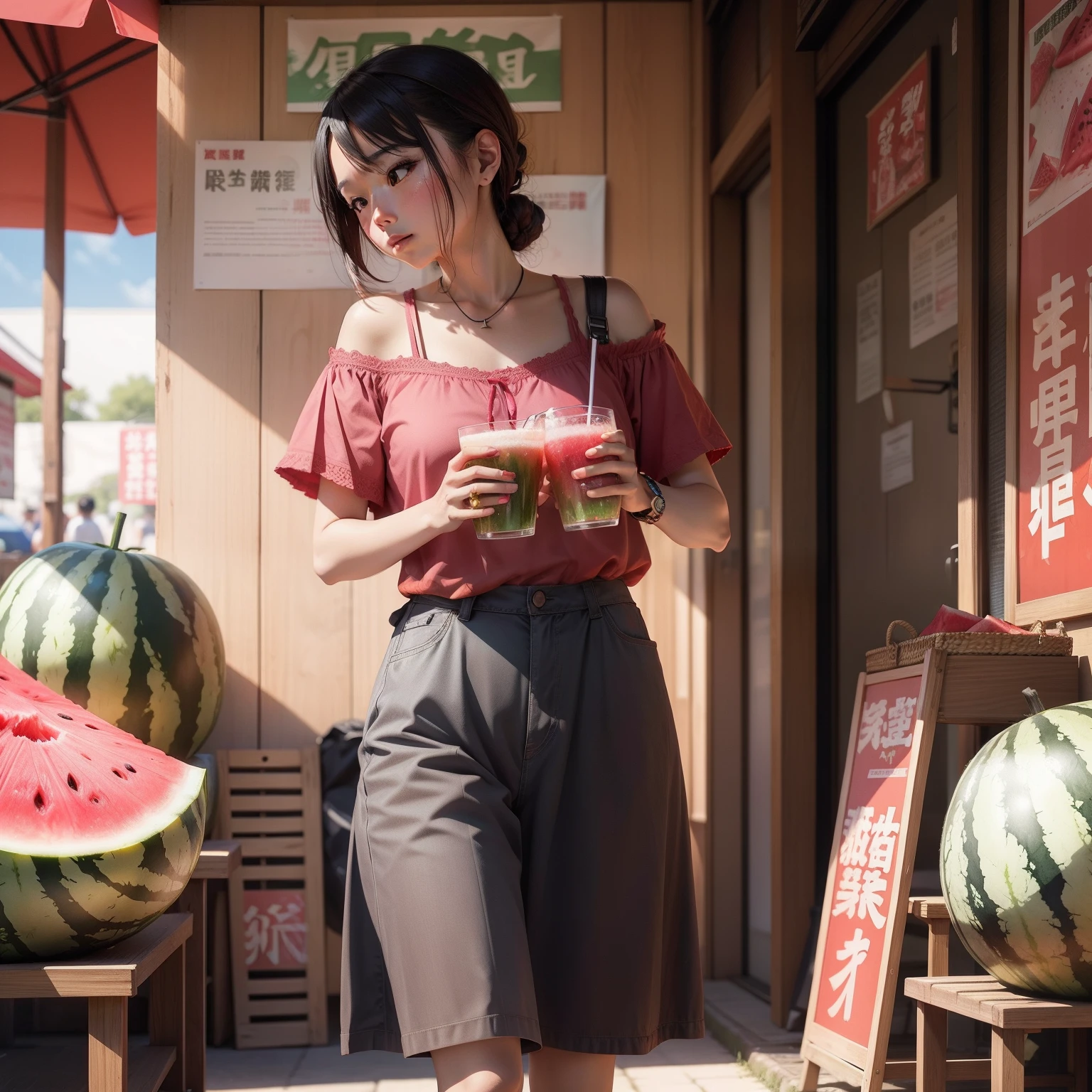 Watermelon juice,夏天,poster for,cool