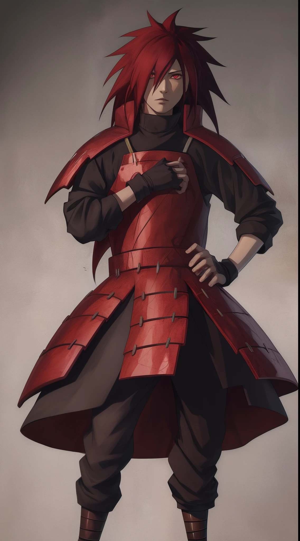 Uchiha madara, epic, real skin, realistic, ultra detail, 70mm lens, 4k, realistic, carismatic, very detail,  full body,