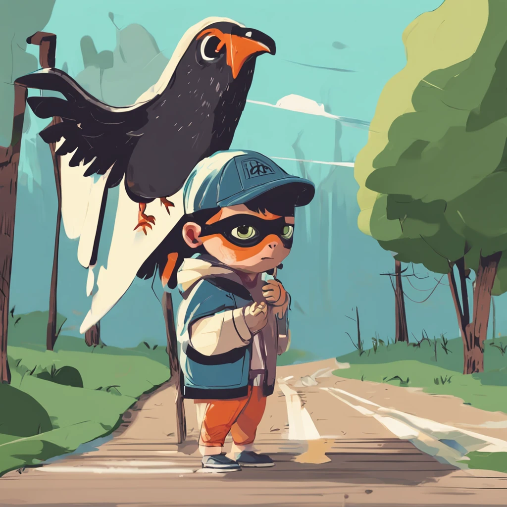 holding plague mask, 4K HD Illustration, boy, cartoon, olhos brilhando com raio