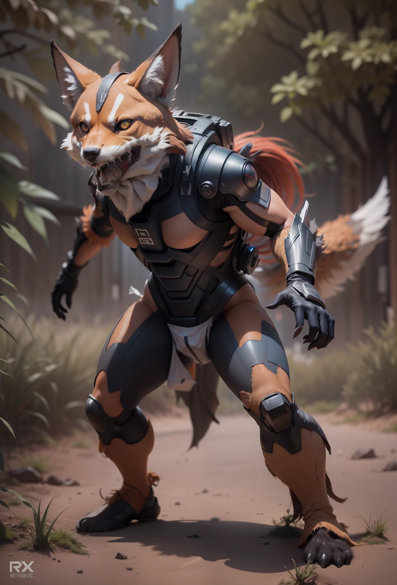 Wolf((guy)), ((motogpsuit reference)), have an((erection)), stroking((big red head))dick, moaning, ((cum))