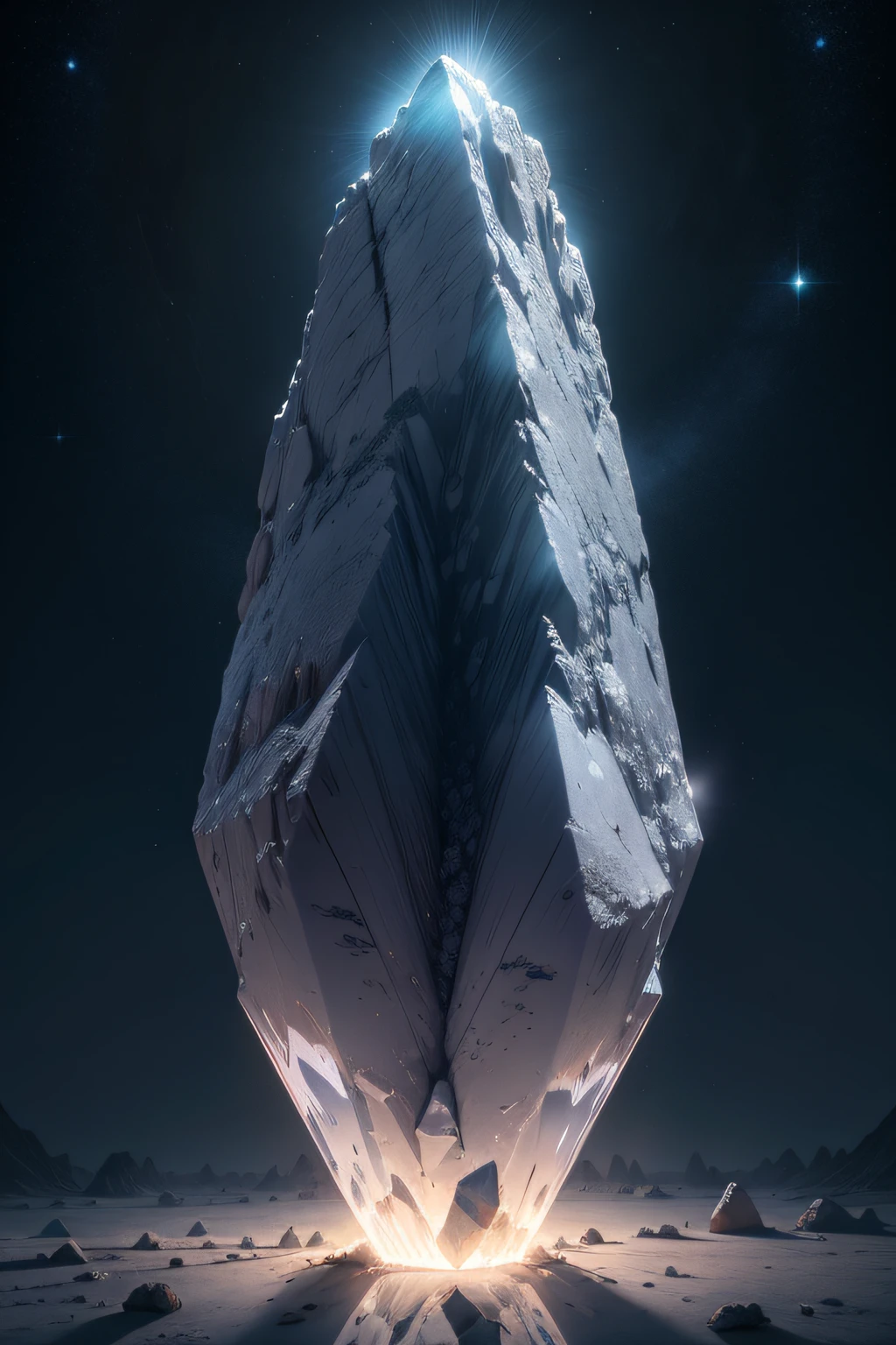 /imagine prompt: On a distant moon, colossal crystals rise from the lunar surface, reflecting the light of distant stars, a cosmic spectacle that unveils the beauty and mysteries of the universe, 3D, surreal rendering with intricate crystal structures, --ar 16:9 --v 5
