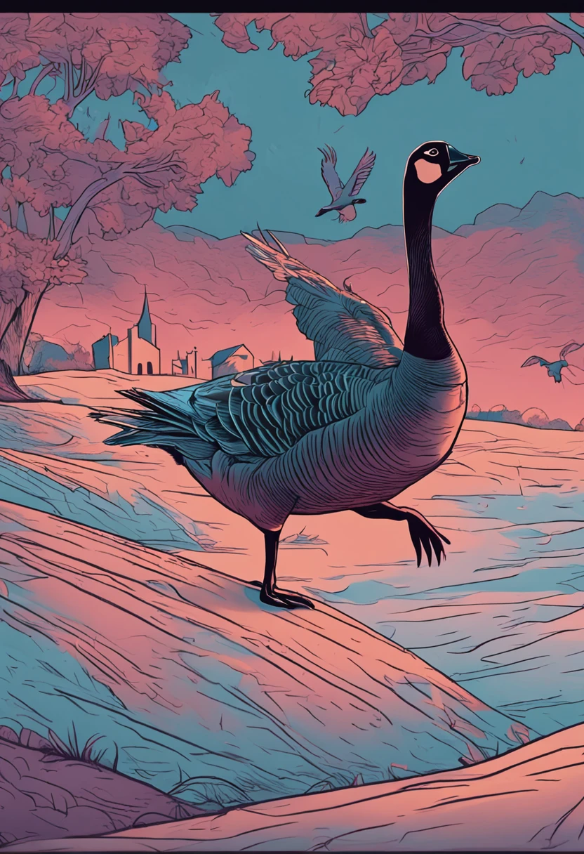 5 geese,Sledding